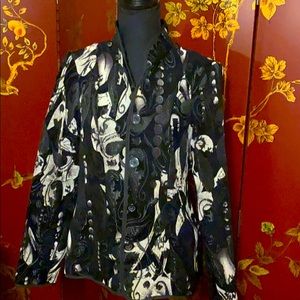 Black and white blazer